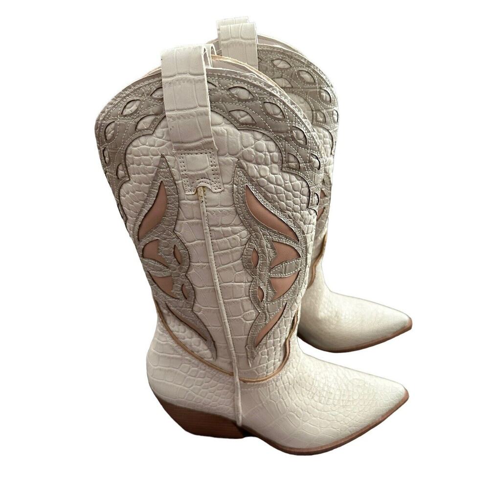 STEVE MADDEN Cowboy Boot Wynter Boot in Bone Mult… - image 3